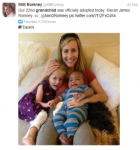 Romney's tweet of grandson Kieran